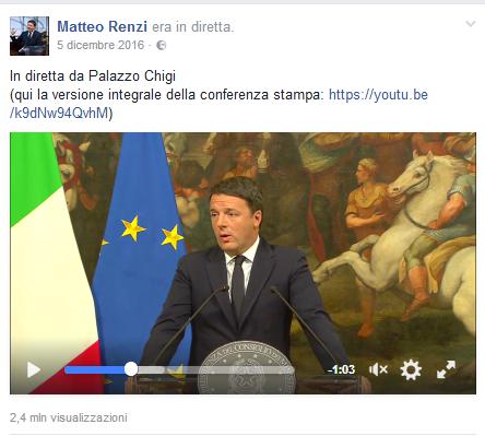 Dimissioni di Matteo Renzi dalla presidenza del consiglio